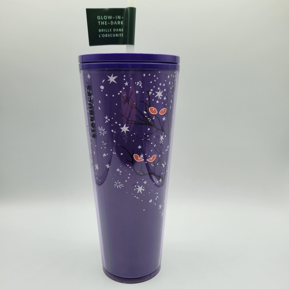 Starbucks Glow in the Dark Halloween Spooky Tree Eyes Venti Tumbler